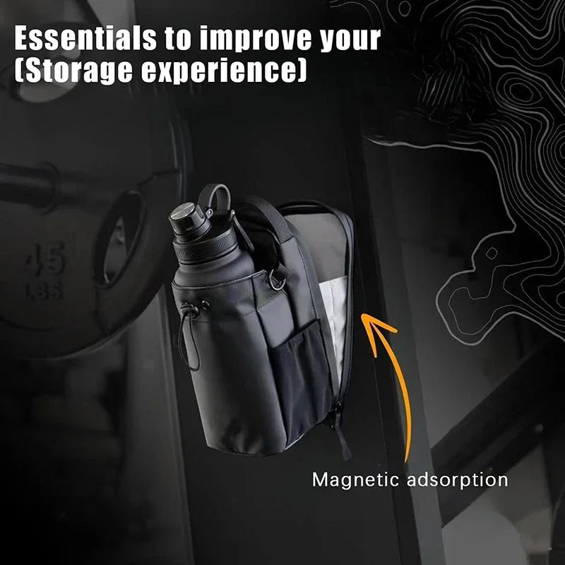 FITBAG™ vue intérieure montrant les compartiments de rangement magnétiques
