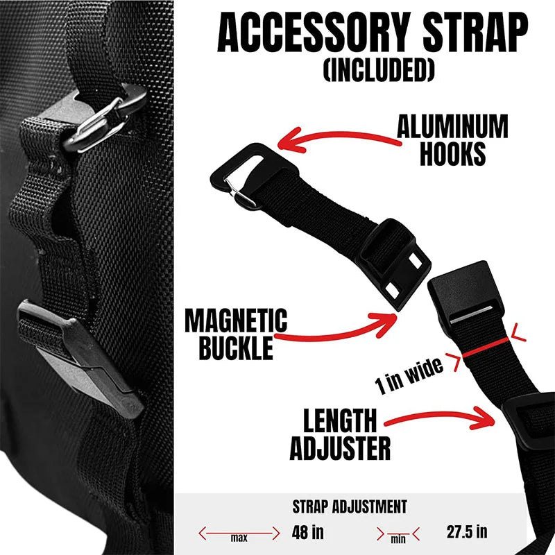 FitBag CrossPro™ vue intérieure compartiments fitness magnétiques
